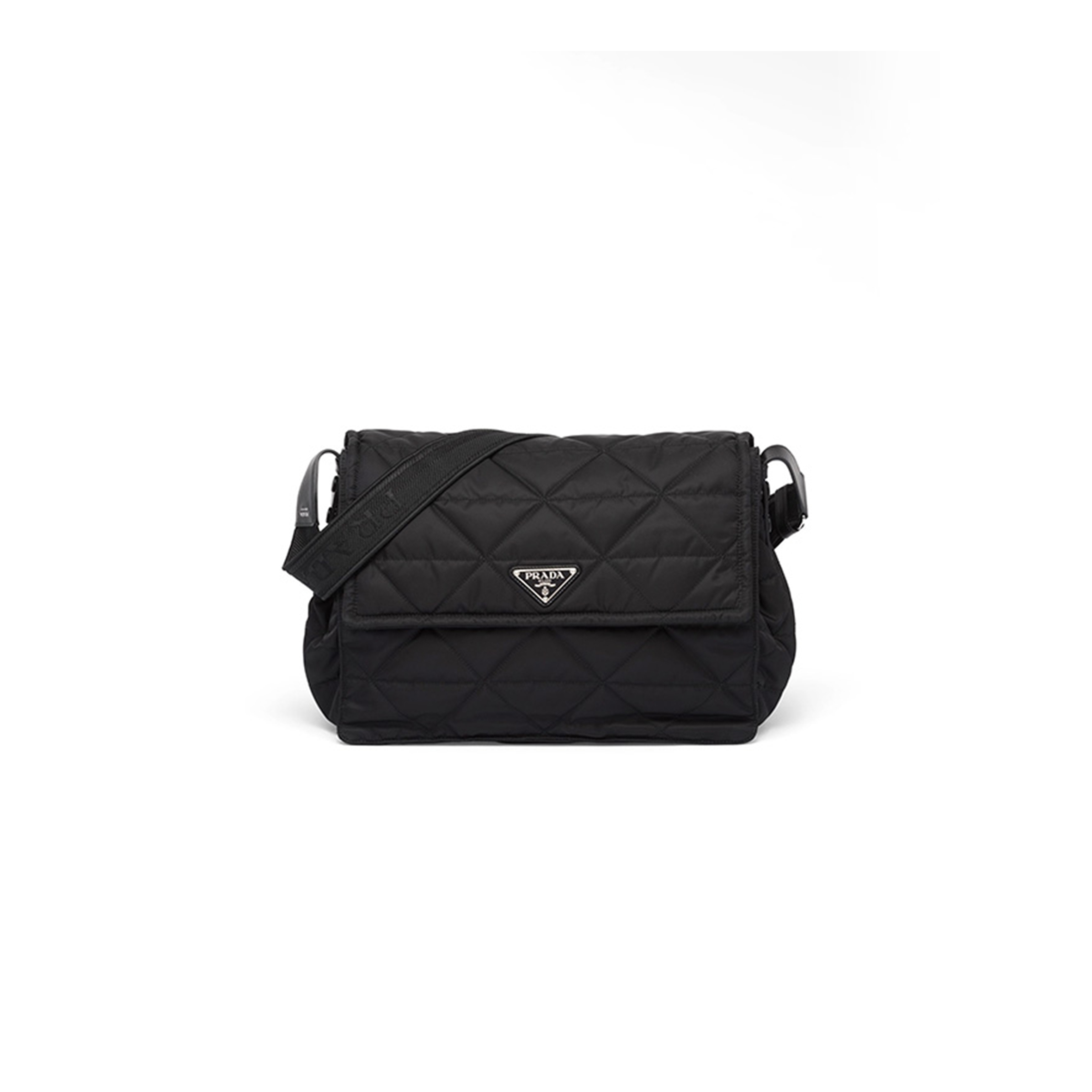 PRADA TOPSTITCHED RE-NYLON SHOULDER BAG 2VD057 (36*28*14cm)